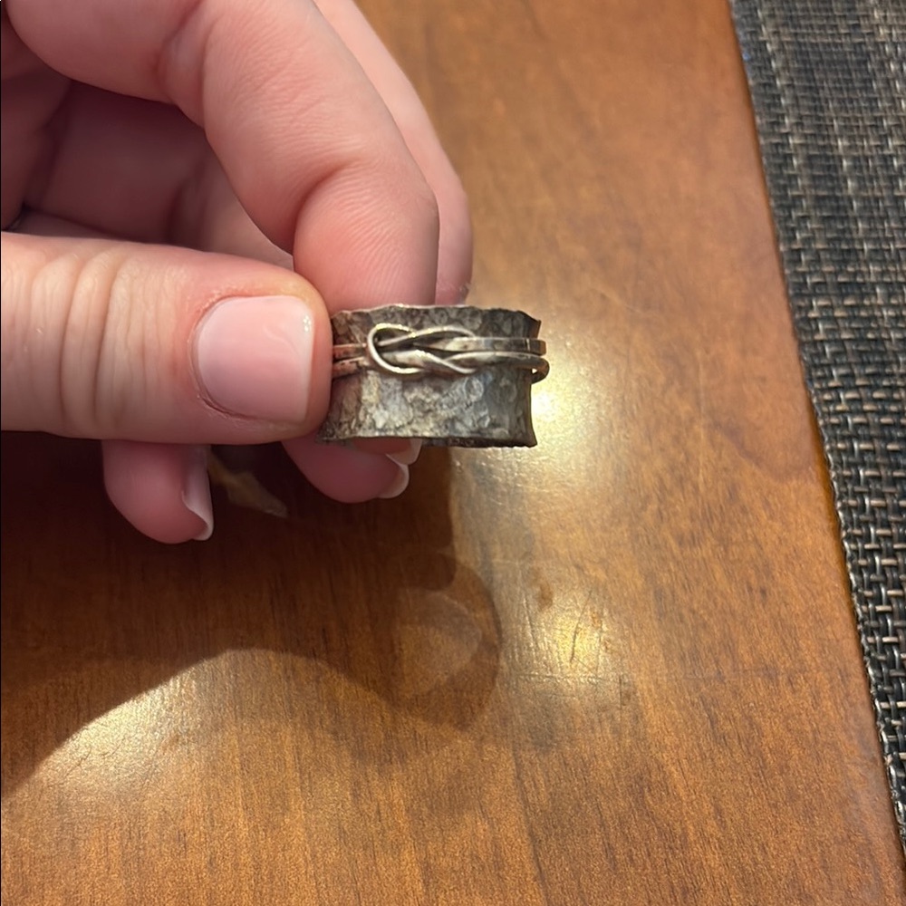 Rustic Silver Knot Ring